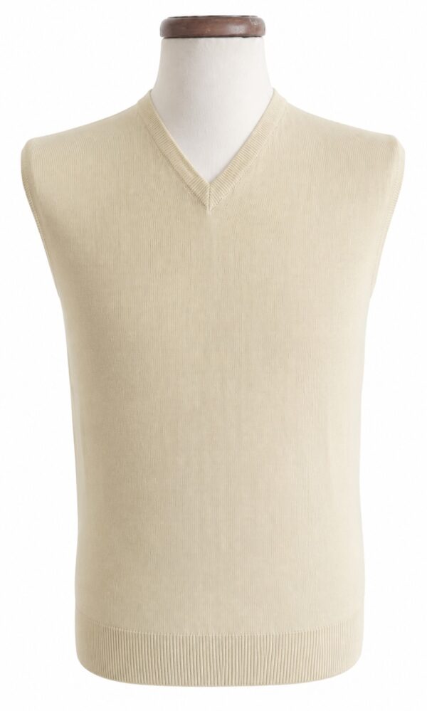 Gilet in cotone artigianale scollo V
